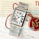AF Factory Replica Cartier Tank Solo Automatic Small Watch SS White Face 